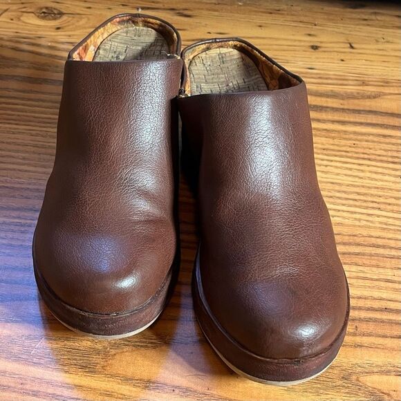 Korks Brown Mallory Clogs Mules Platform Shoes Sz 9 Boho Preowned - Picture 2 of 10